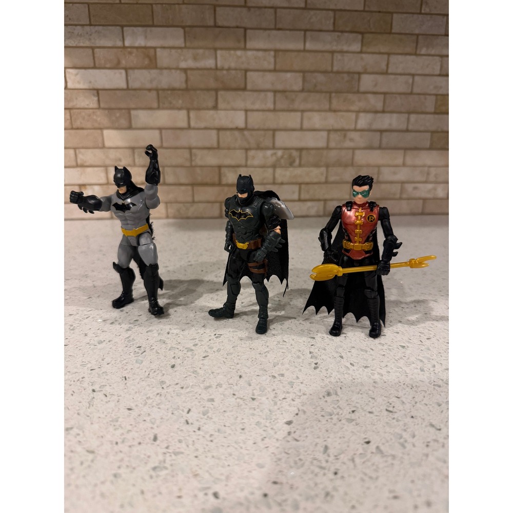 Spin Master DC Universe Batman Robin Figure Lot 3pc